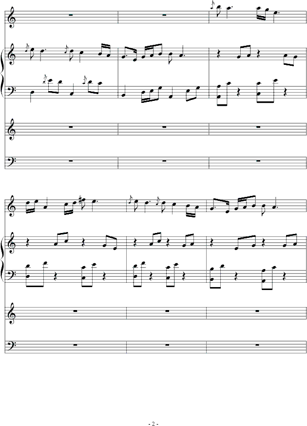 秋夜月钢琴曲谱（图2）