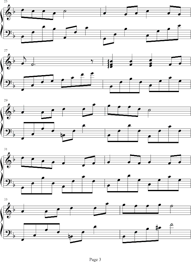 菊花台钢琴曲谱（图3）