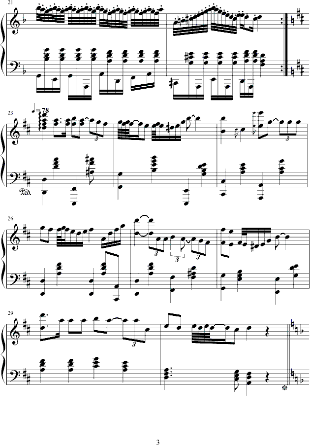 柴達爾斯舞曲钢琴曲谱（图3）