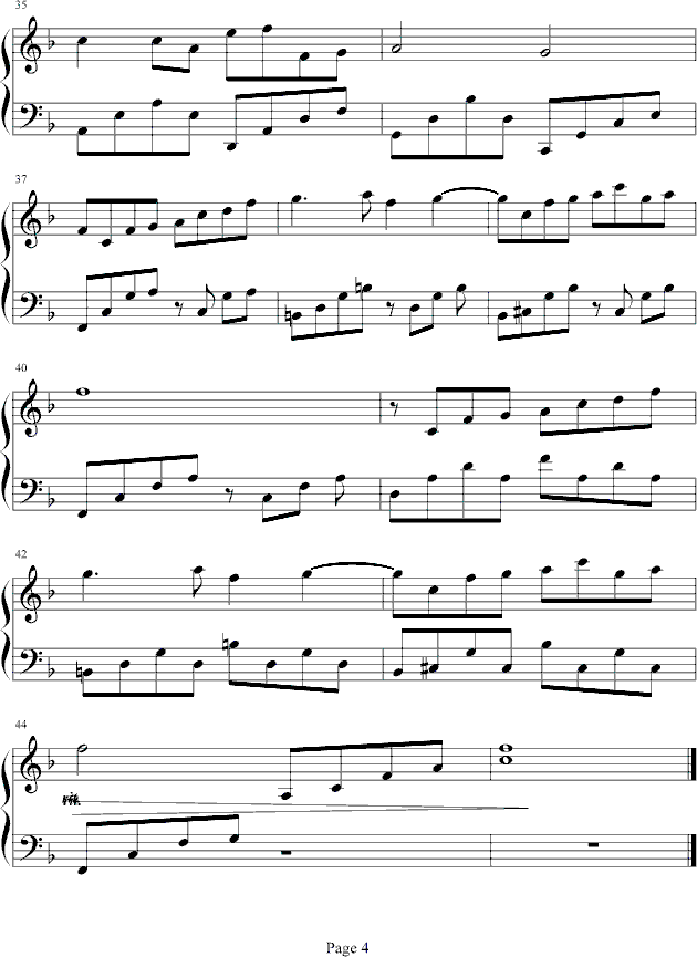 菊花台钢琴曲谱（图4）