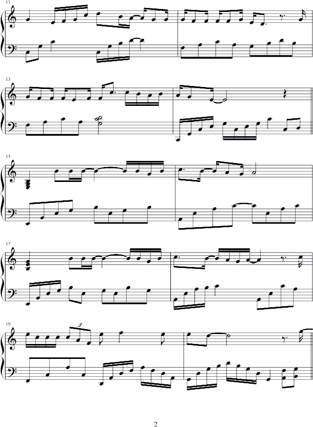 掌心钢琴曲谱（图2）