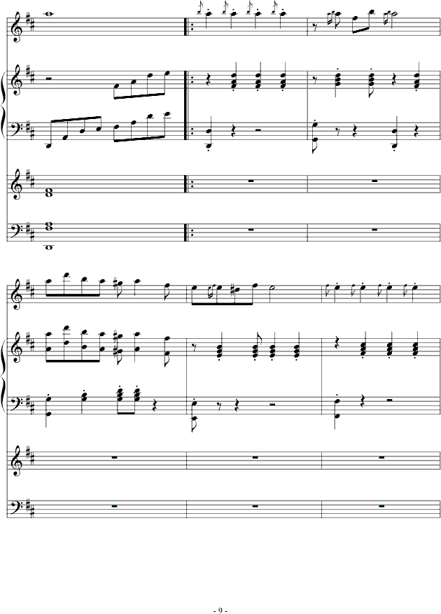 秋夜月钢琴曲谱（图9）
