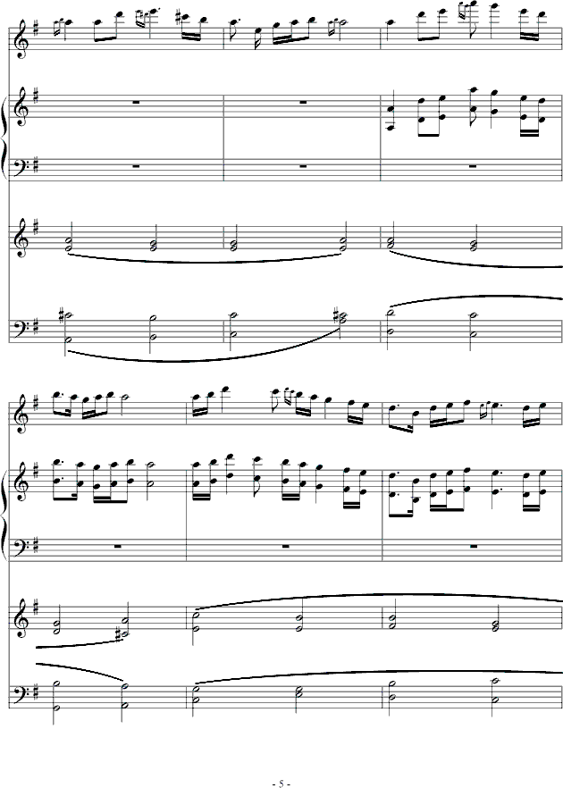 秋夜月钢琴曲谱（图5）