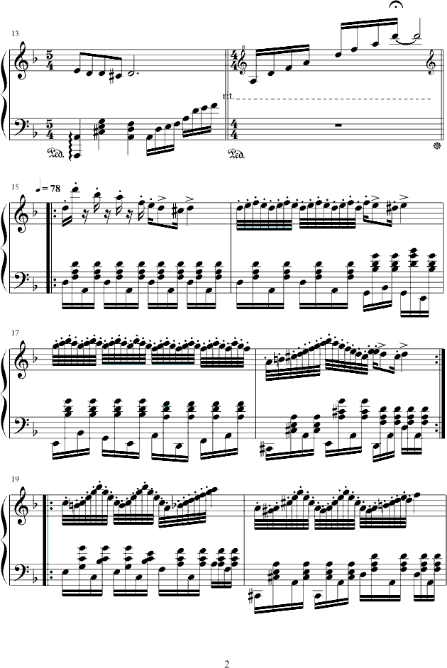 柴達爾斯舞曲钢琴曲谱（图2）