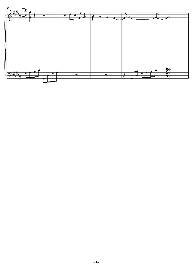 风的思念钢琴曲谱（图4）