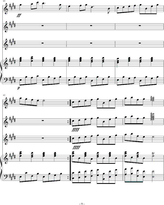 星光小夜曲钢琴曲谱（图9）