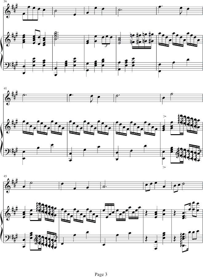 一棵开花的树钢琴曲谱（图3）