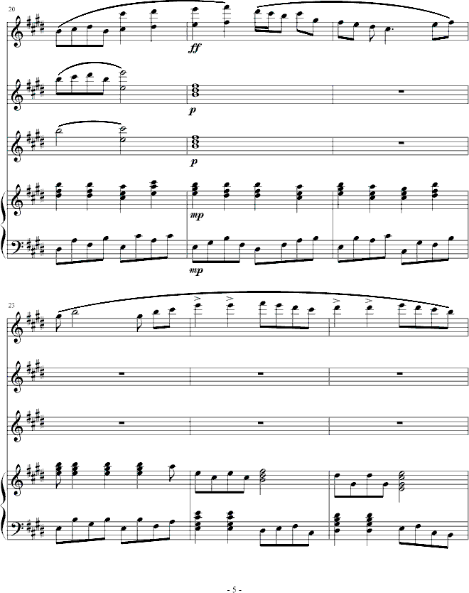 星光小夜曲钢琴曲谱（图5）
