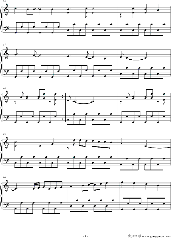 honey钢琴曲谱（图4）