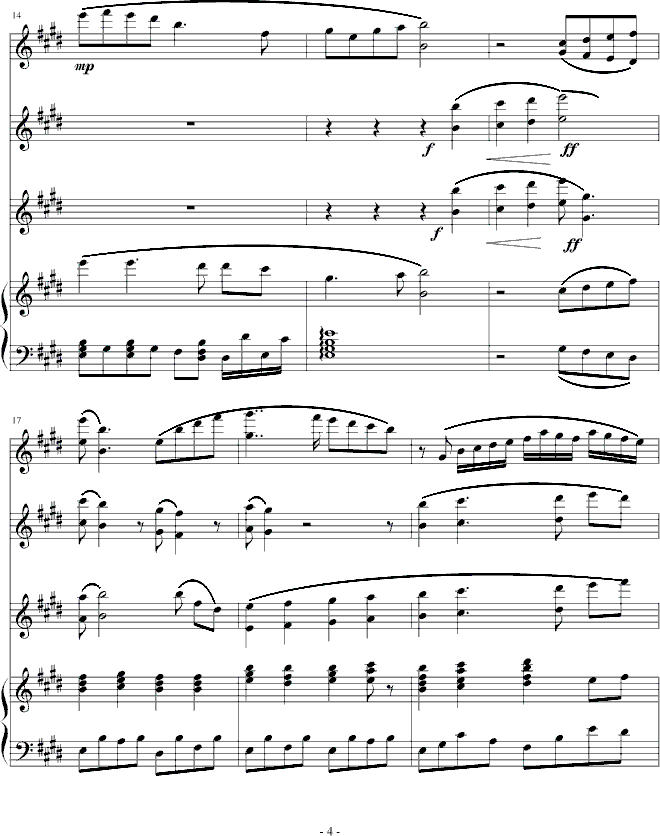 星光小夜曲钢琴曲谱（图4）