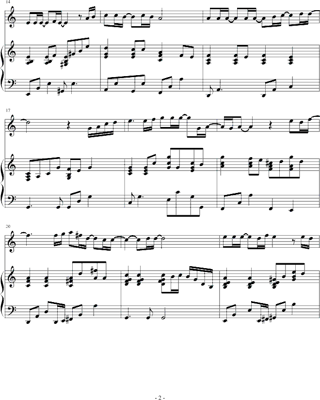 就算心痛……-弹唱版钢琴曲谱（图2）