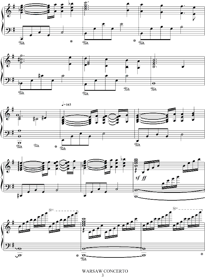 华沙协奏曲钢琴曲谱（图3）