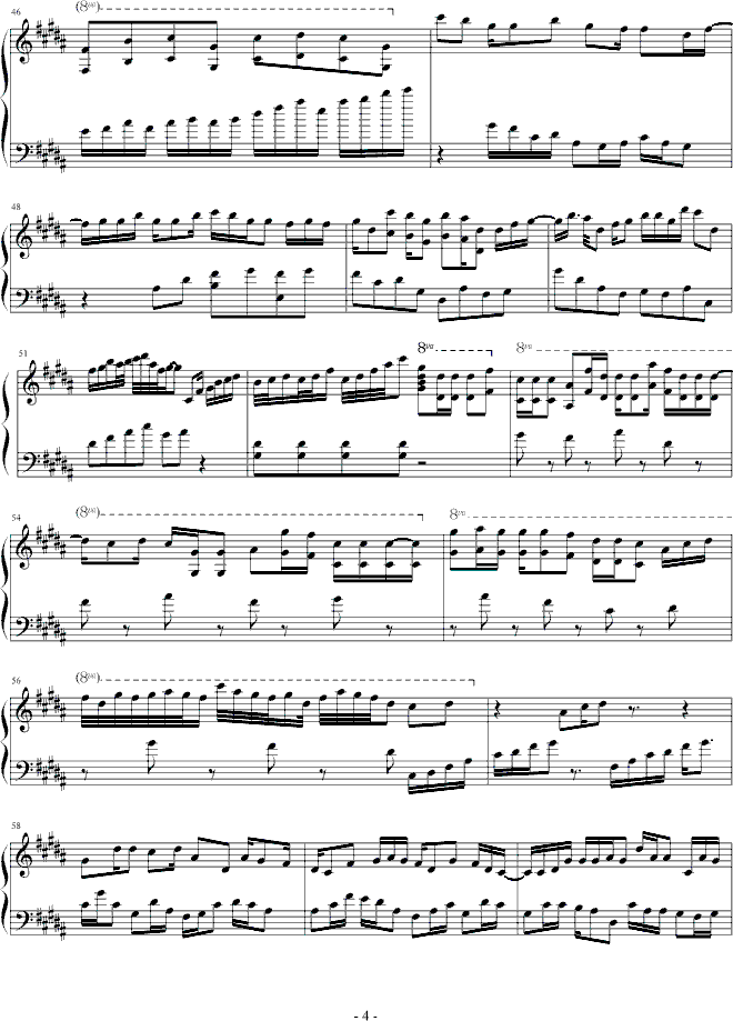 水岸风堤钢琴曲谱（图4）