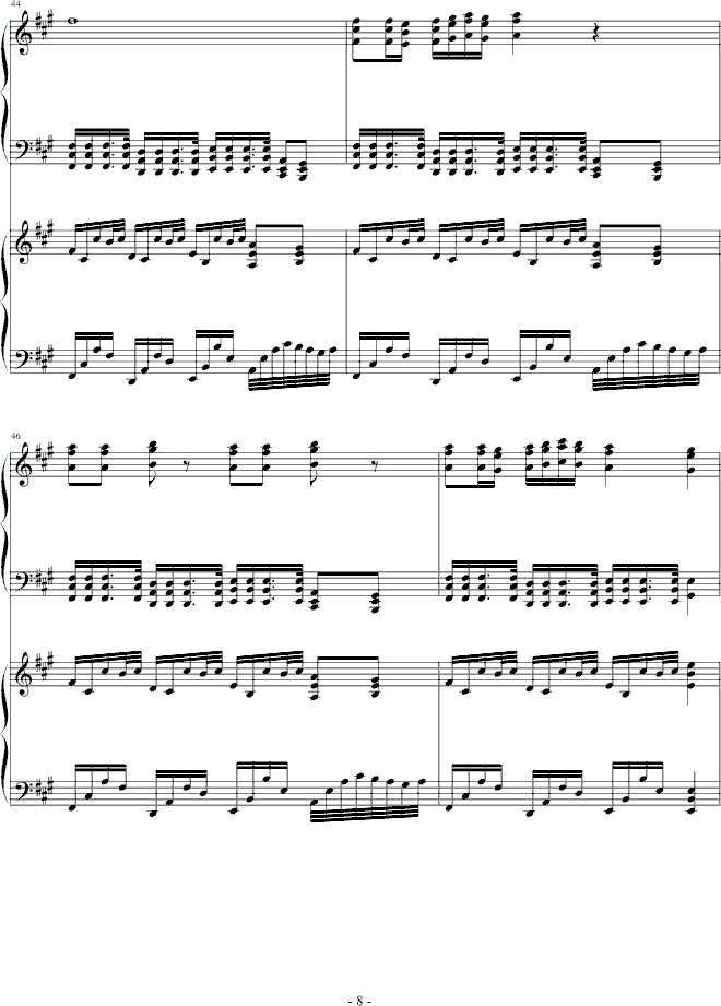 雨樱花钢琴曲谱（图8）