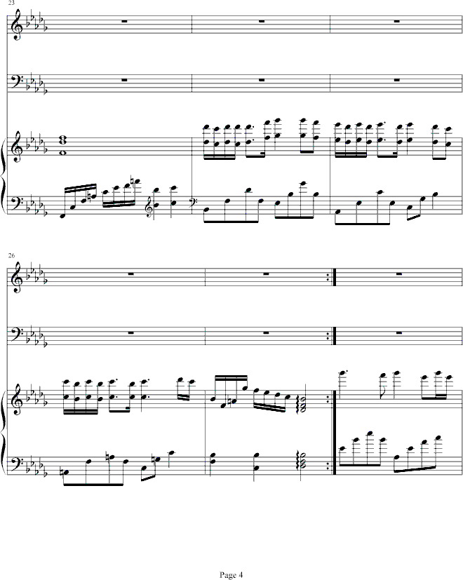 926的泪钢琴曲谱（图4）