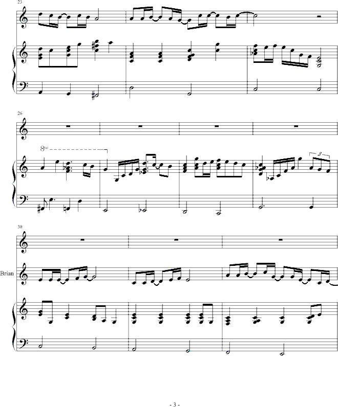 就算心痛……-弹唱版钢琴曲谱（图3）