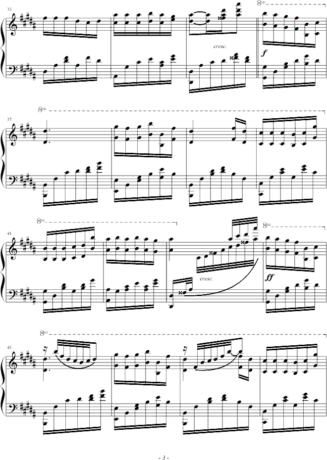 独角戏钢琴曲谱（图3）