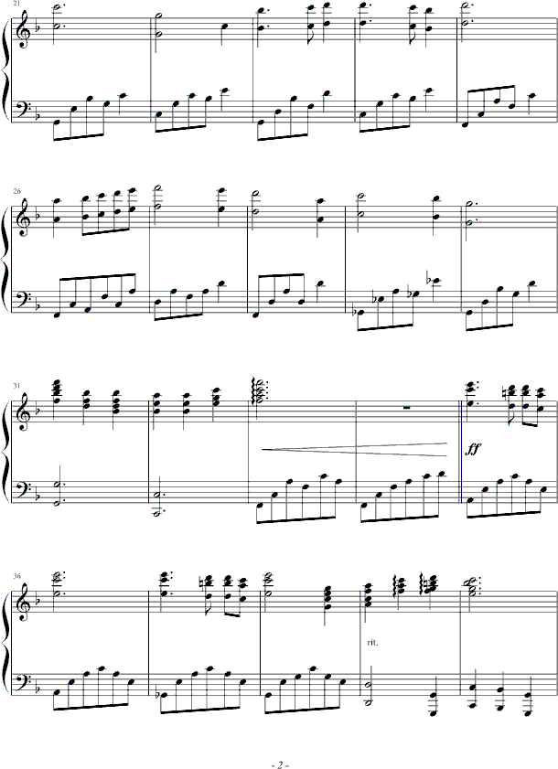 棉花国的星星钢琴曲谱（图2）