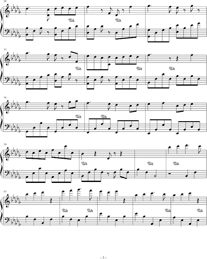 从前......(1)钢琴曲谱（图3）