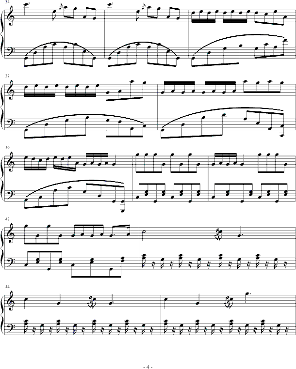 秋千钢琴曲谱（图4）