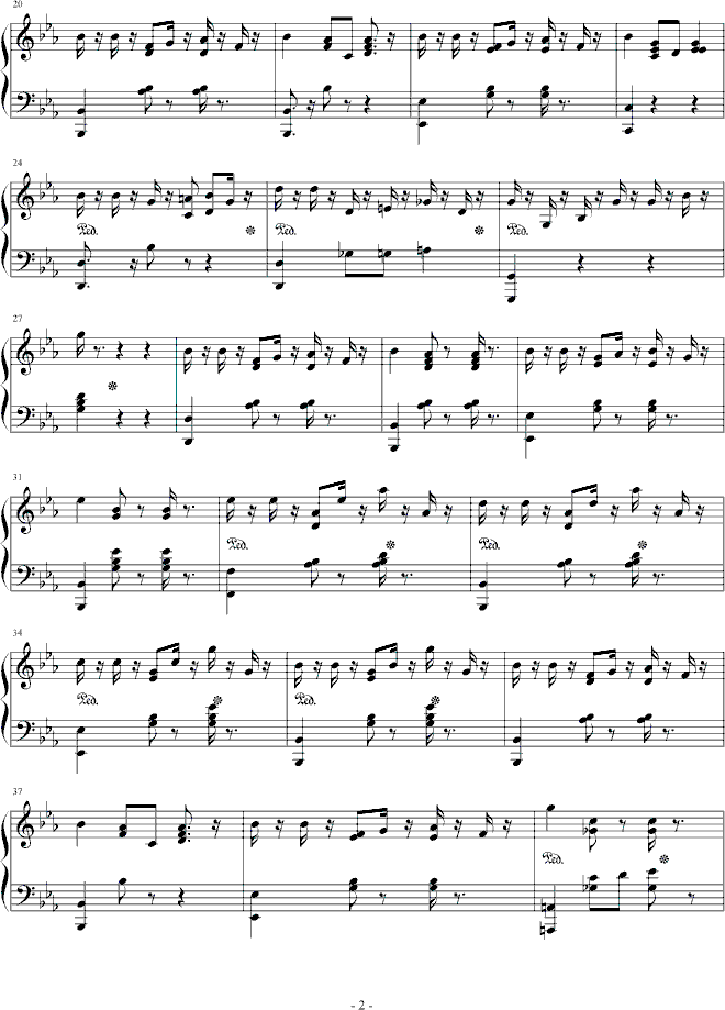 精灵-爵士钢琴钢琴曲谱（图2）