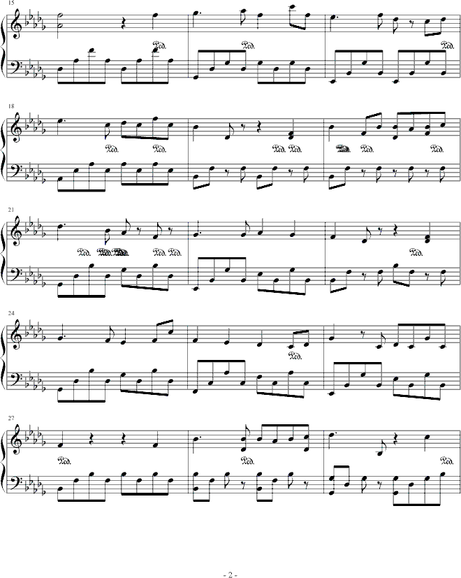 从前......(1)钢琴曲谱（图2）