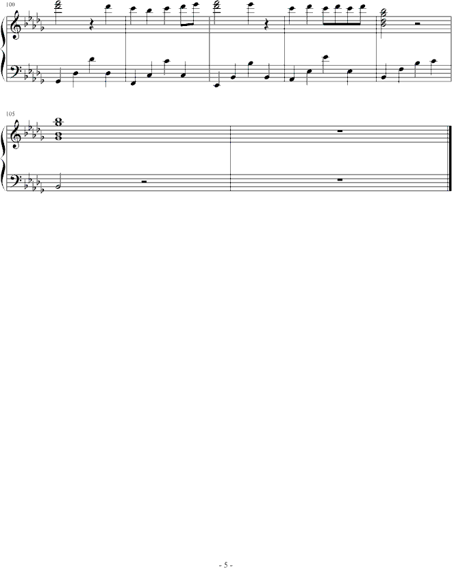 没有名字的曲钢琴曲谱（图5）