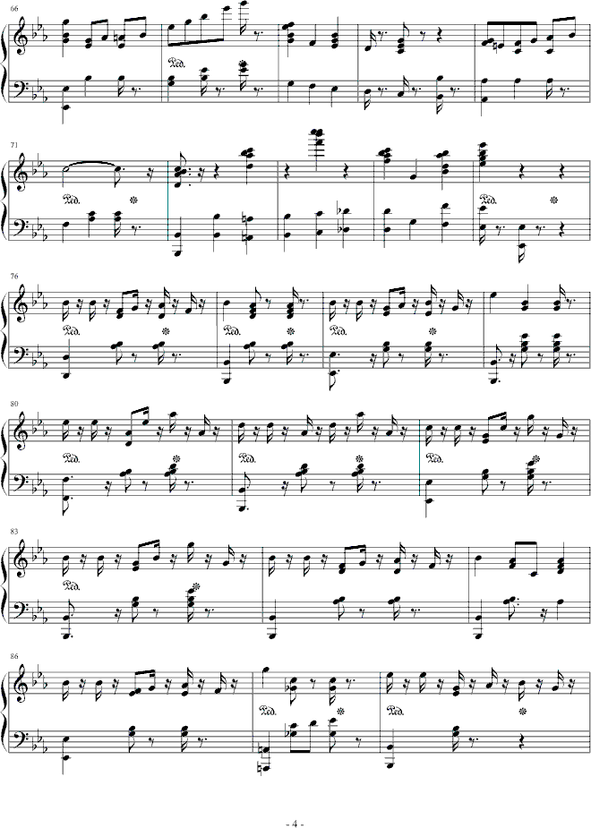 精灵-爵士钢琴钢琴曲谱（图4）