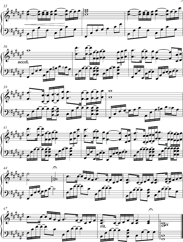 意钢琴曲谱（图3）