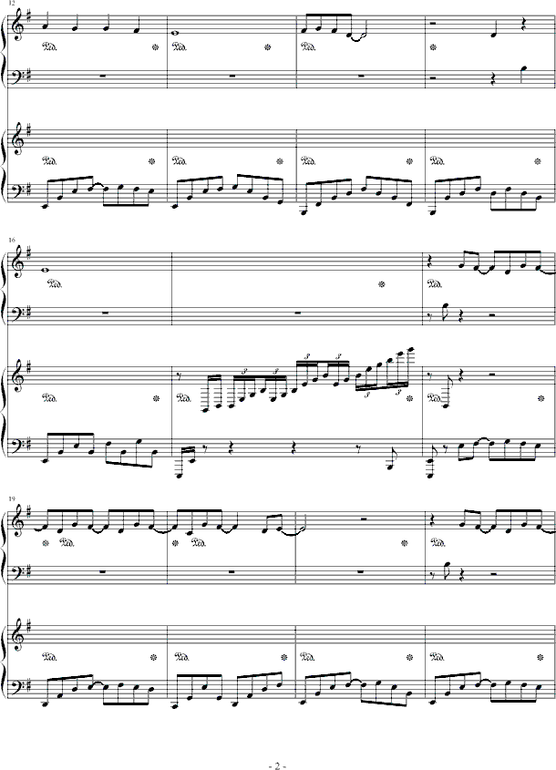 海浪钢琴曲谱（图2）