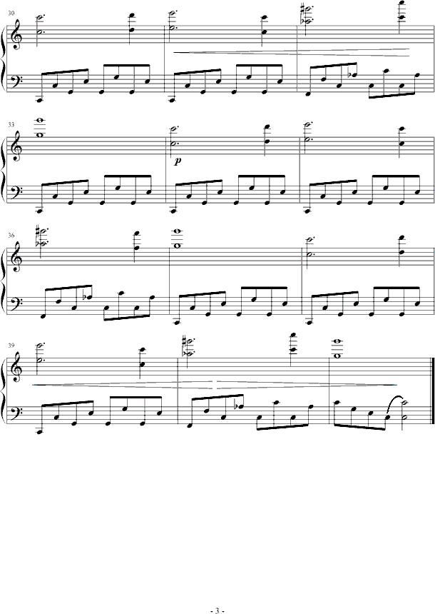 宁静之夜钢琴曲谱（图3）