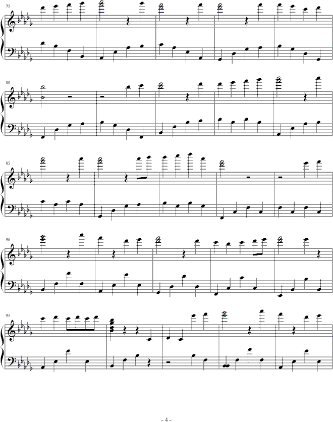 没有名字的曲钢琴曲谱（图4）