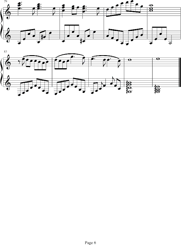 魔女宅急便-插曲钢琴曲谱（图6）