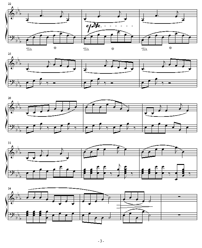 车窗里的风钢琴曲谱（图3）