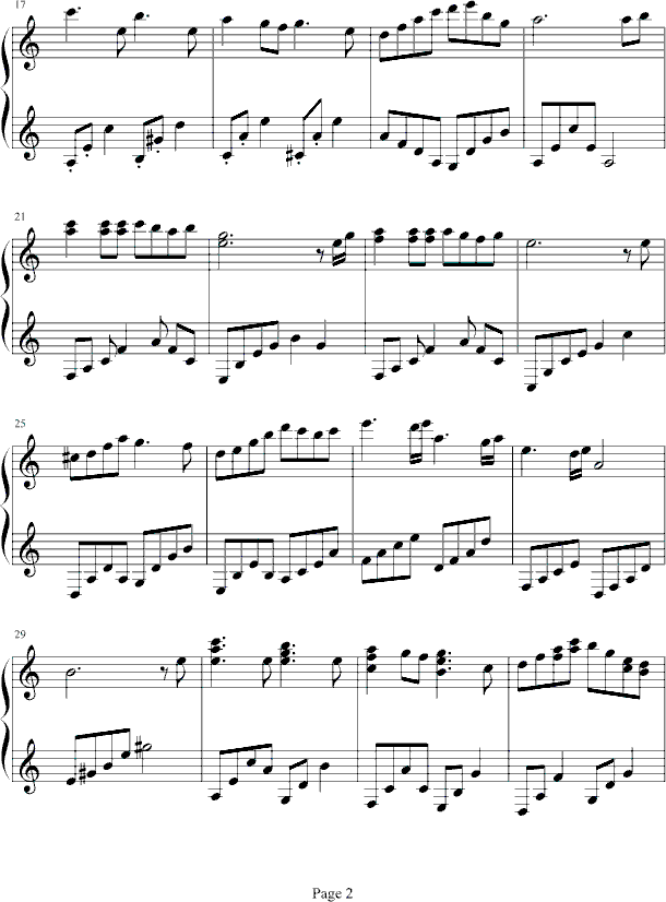 魔女宅急便-插曲钢琴曲谱（图2）