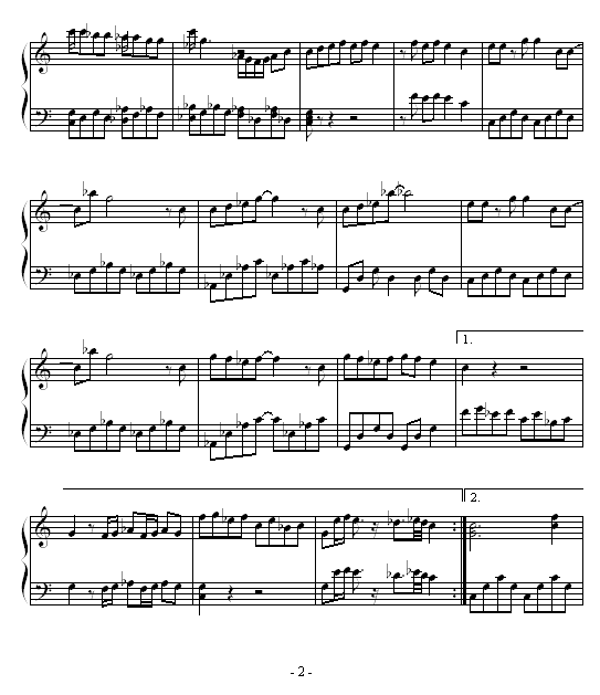 舞孃-(舞娘)钢琴曲谱（图2）