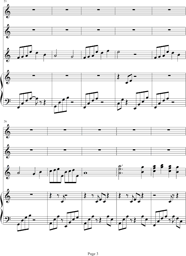 清风拂月钢琴曲谱（图3）