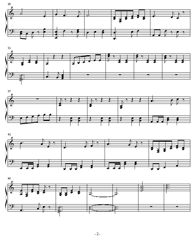 自由的吉普赛人钢琴曲谱（图2）