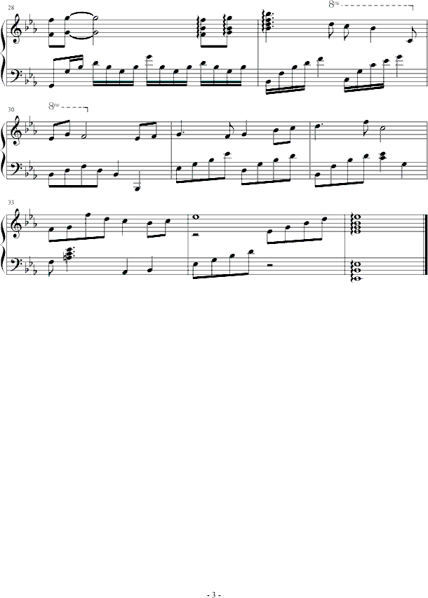 念亲恩钢琴曲谱（图3）