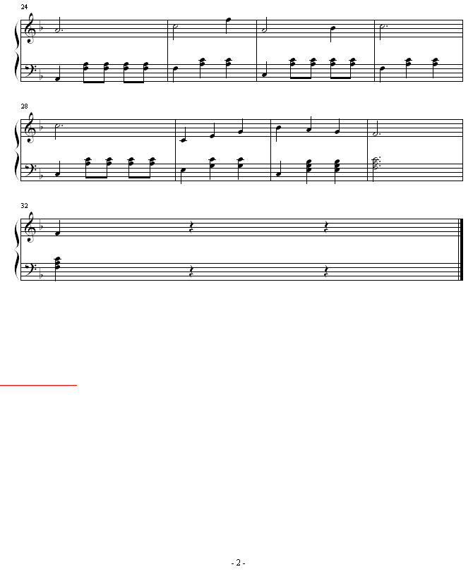 在秋千上钢琴曲谱（图2）