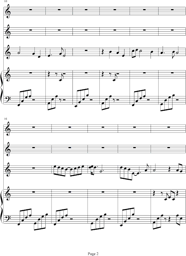 清风拂月钢琴曲谱（图2）