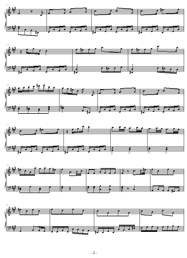 小行板钢琴曲谱（图2）