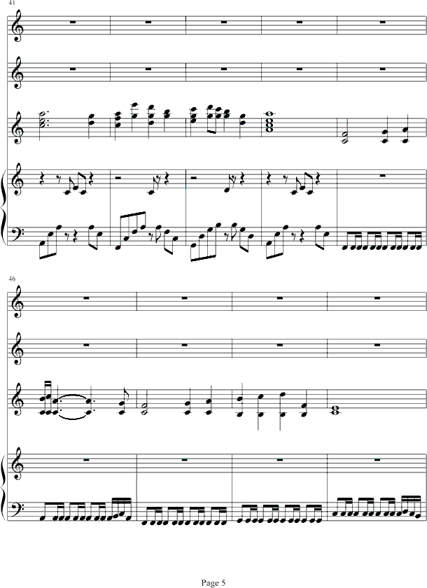 清风拂月钢琴曲谱（图5）