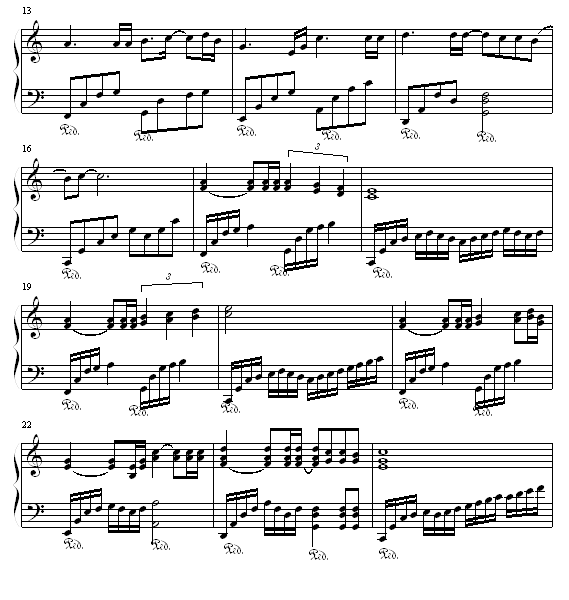 冬季的旋律钢琴曲谱（图2）