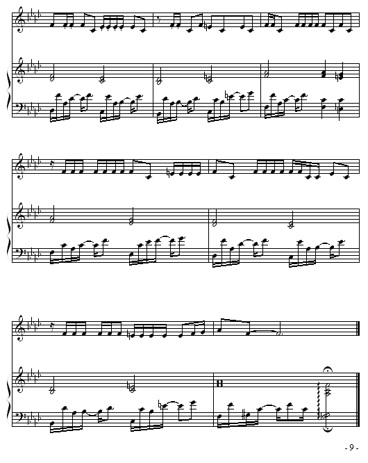 夜曲-弹唱版-巴特尔钢琴曲谱（图9）