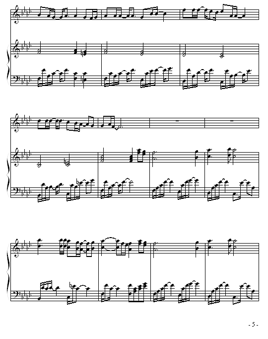 夜曲-弹唱版-巴特尔钢琴曲谱（图5）