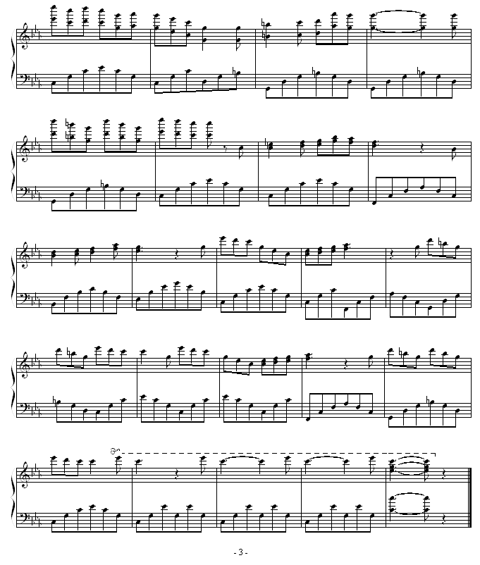 秘感的庭院钢琴曲谱（图3）