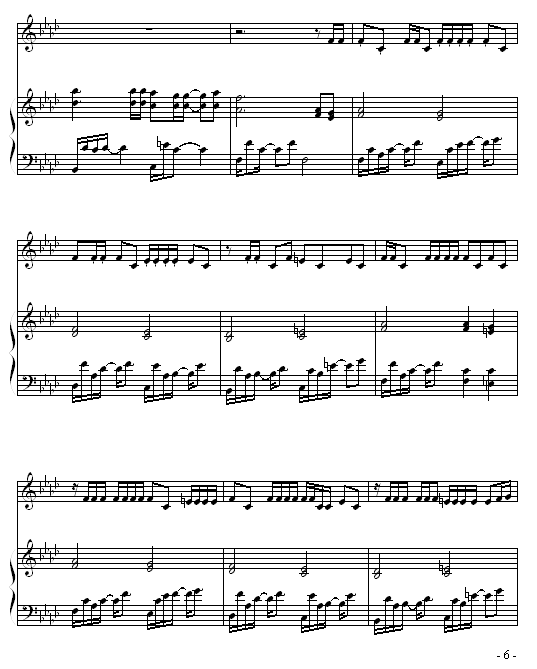 夜曲-弹唱版-巴特尔钢琴曲谱（图6）