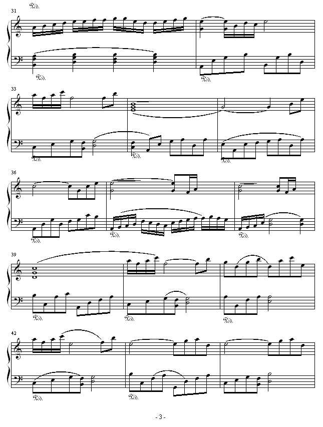 永恒的记忆钢琴曲谱（图3）