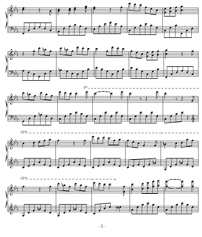 秘感的庭院钢琴曲谱（图2）